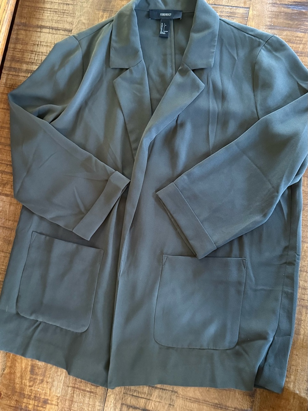 Forever 21 Olive Green Women's Relaxed Blazer